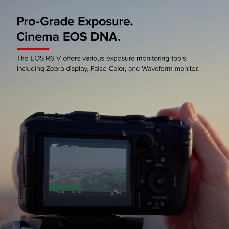 Canon EOS R6 V Mirrorless Camera Body, Full-Frame Sensor, 7K/4K Video, Vertical Video, Ultra-Wide Powered Zoom Lens, Open Gate Video, 4K 120p Slow Motion, for Content Creators, Podcasts & Livestreams