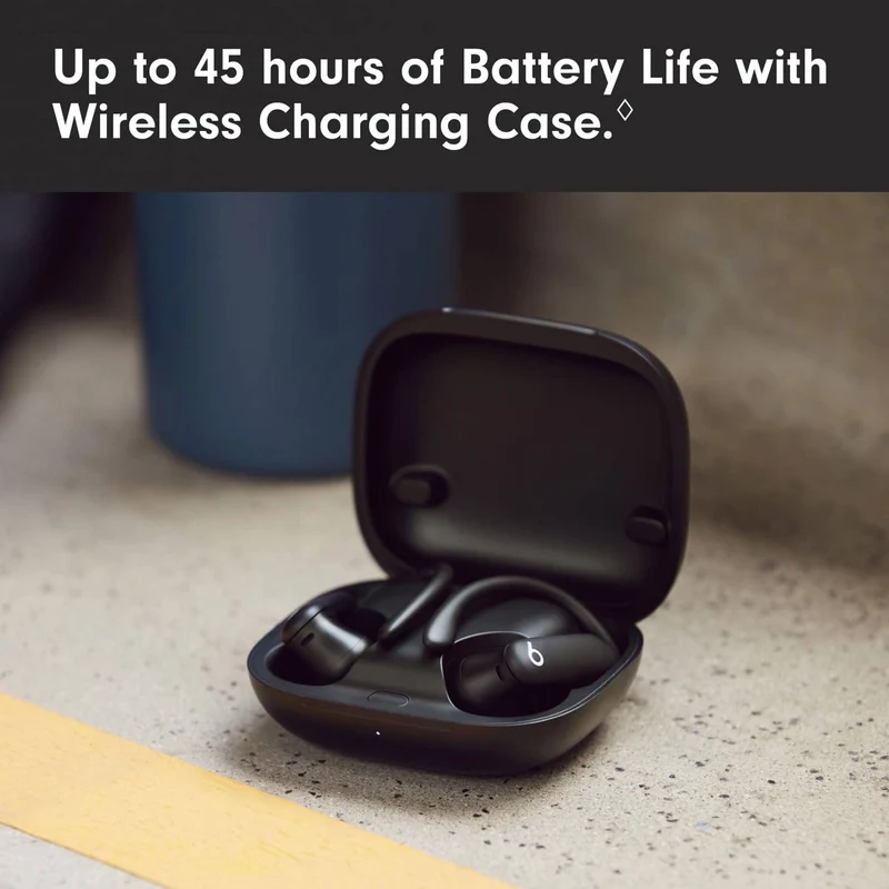 Beats Powerbeats Pro 2 Wireless Bluetooth Earbuds - Noise Cancelling, Heart Rate Monitor, IPX4, Up to 45H Battery & Charging Case, Works with Apple & Android - Jet Black