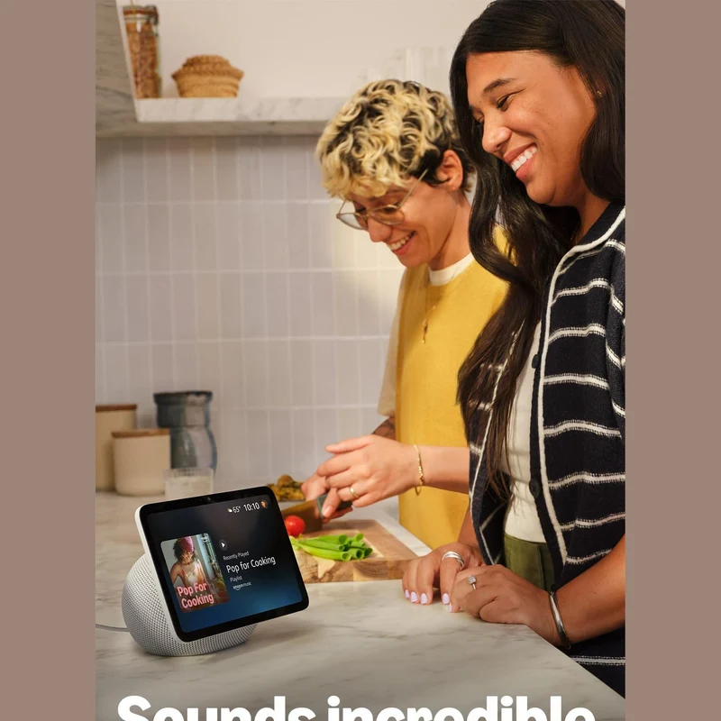 Amazon Echo Show 8 (newest model), Vibrant HD 8.7" display with spatial audio, Designed for Alexa+, Glacier White