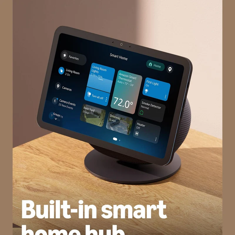 Amazon Echo Show 8 (newest model), Vibrant HD 8.7" display with spatial audio, Designed for Alexa+, Glacier White