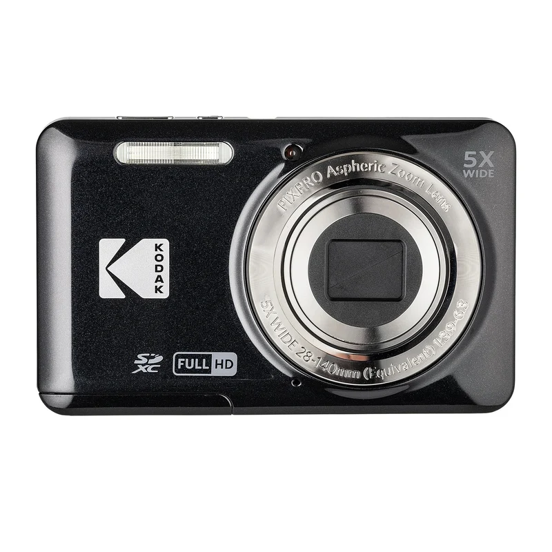 Kodak PIXPRO FZ55 Digital Camera (Black) + 64GB Card + Case + Cleaning Cloth Creator Kit