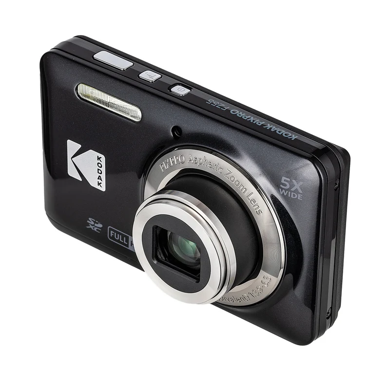 Kodak PIXPRO FZ55 Digital Camera (Black) + 64GB Card + Case + Cleaning Cloth Creator Kit