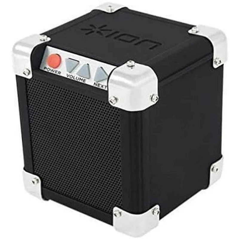 ION Audio Rock Block | Palm-Sized Wireless Bluetooth Speaker with 1/8" Input (15W)