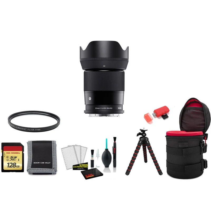 Sigma 23mm f/1.4 DC DN Contemporary Lens (Leica L) with Memory Card
