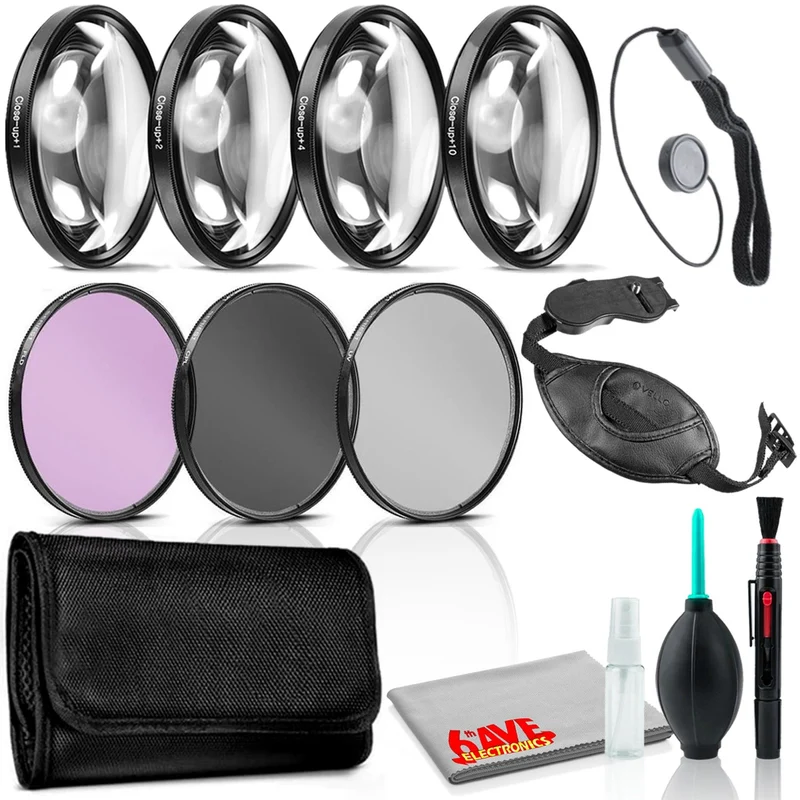 40.5mm Filter Kit Bundle with Close Up Lens Set, Cap Keeper, and More