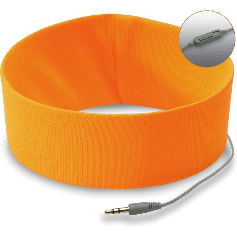 RunPhones Microphone Headphones (Orange Exuberance, Small)