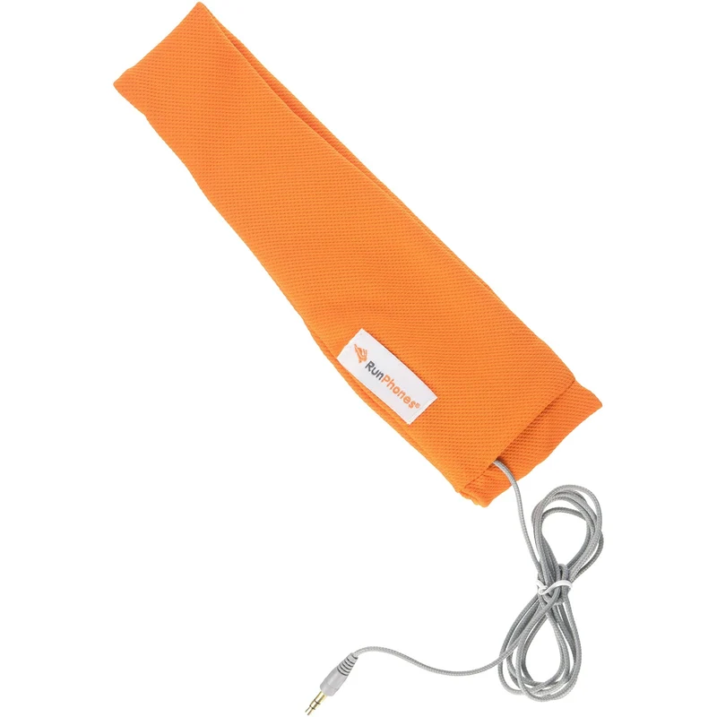 RunPhones Microphone Headphones (Orange Exuberance, Small)