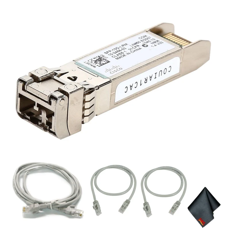 Cisco SFP-10G-LRM 10 Gigabit Interface Converter with Extra Cat5 Cables (1-Pack) Bundle