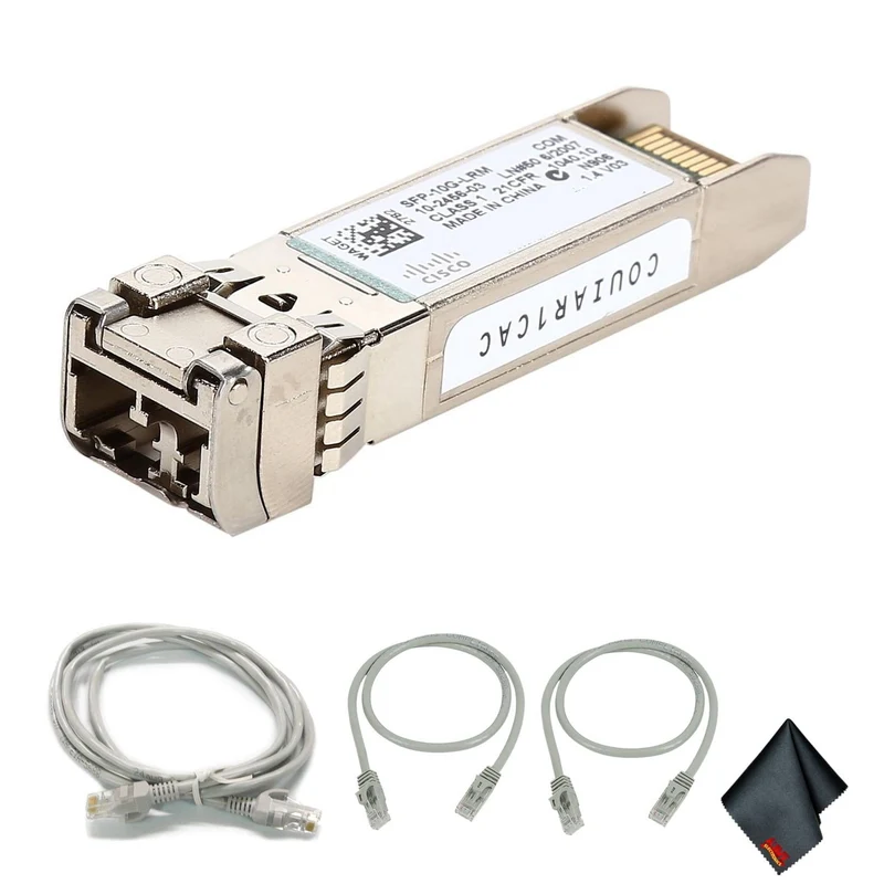 Cisco SFP-10G-LRM 10 Gigabit Interface Converter with Extra Cat5 Cables (1-Pack) Bundle