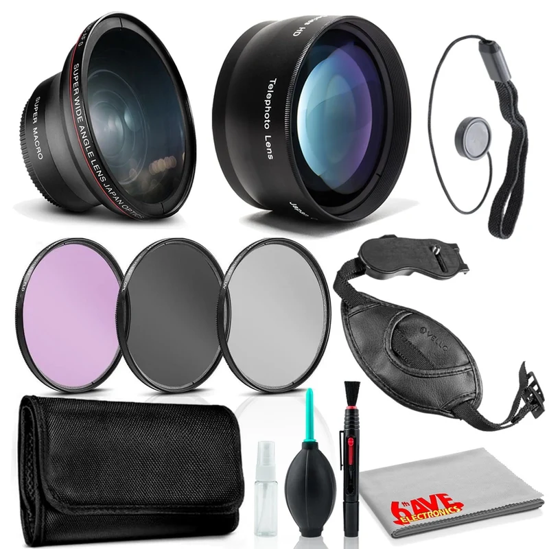 28mm Essential Kit with Wide Angle and Telephoto Lens, Hand Strap Bundle
