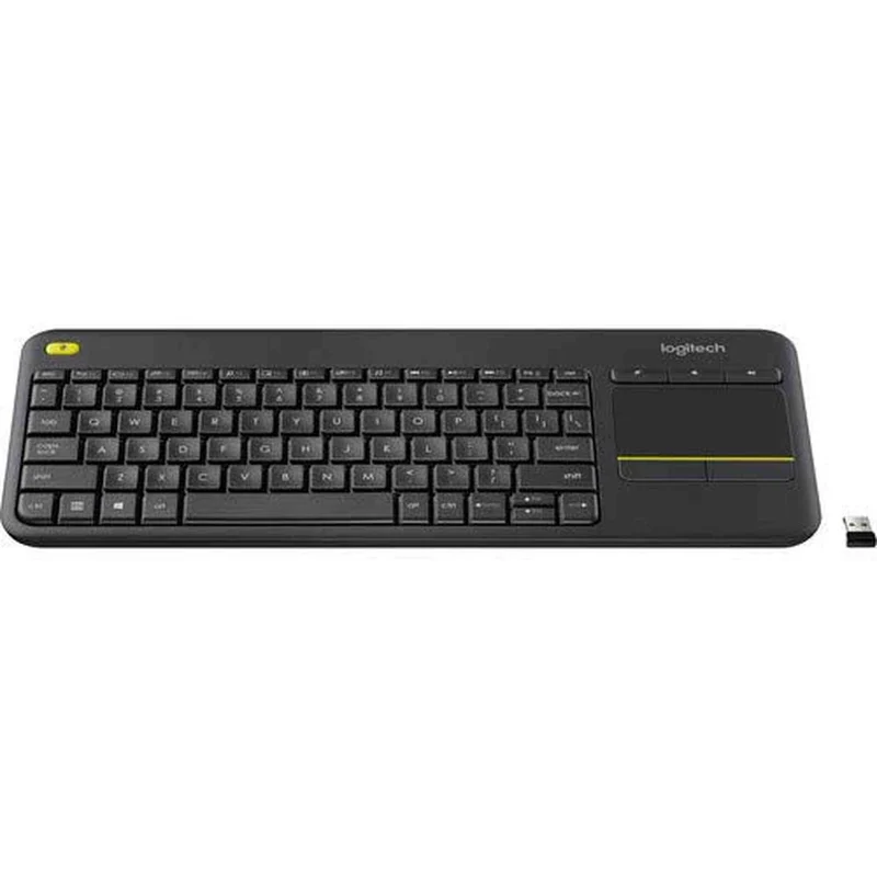 Logitech Wireless Touch TV Keyboard K400 Plus for Computers Laptops with Touchpad Bundle (1-Pack + Stylus)