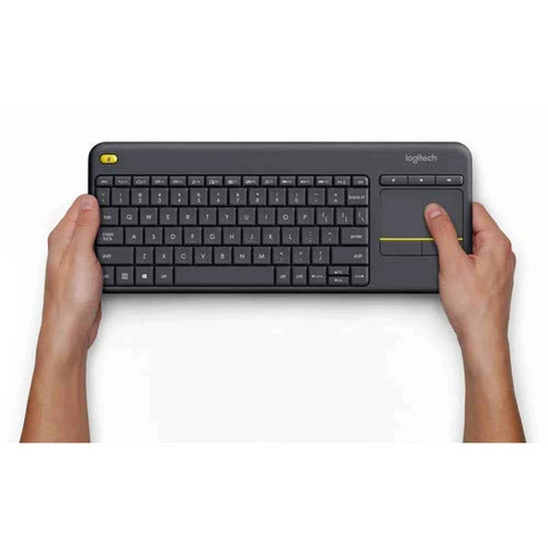 Logitech Wireless Touch TV Keyboard K400 Plus for Computers Laptops with Touchpad Bundle (1-Pack + Stylus)