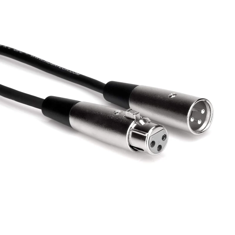 Hosa 10-Foot XLR cable (2-Pack) Bundled with Ten (10) Reusable Cable Ties and 6Ave Cleaning Cloth