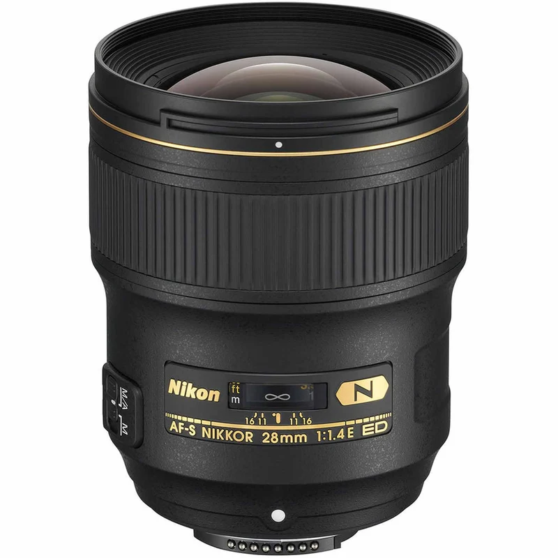 Nikon AF-S 28mm f/1.4E ED Prime Lens (20069) Intl Model Bundle