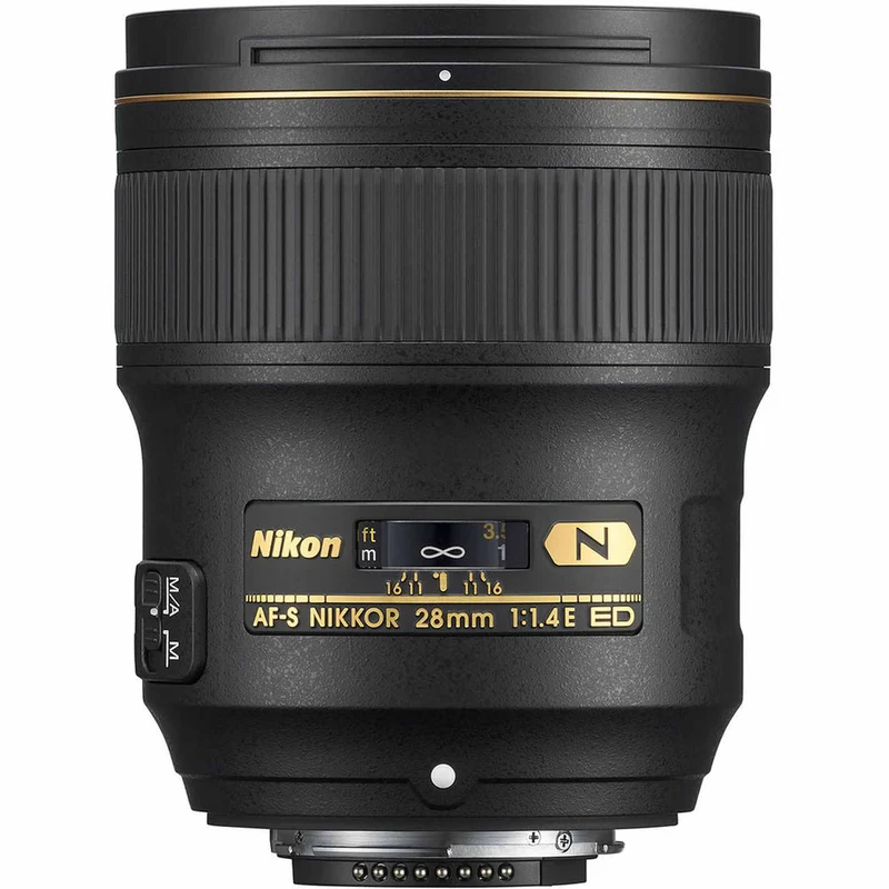 Nikon AF-S 28mm f/1.4E ED Prime Lens (20069) Intl Model Bundle