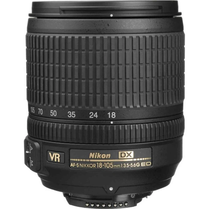 Nikon AF-S DX 18-105mm f/3.5-5.6G ED VR Lens (2179) Intl Model Bundle