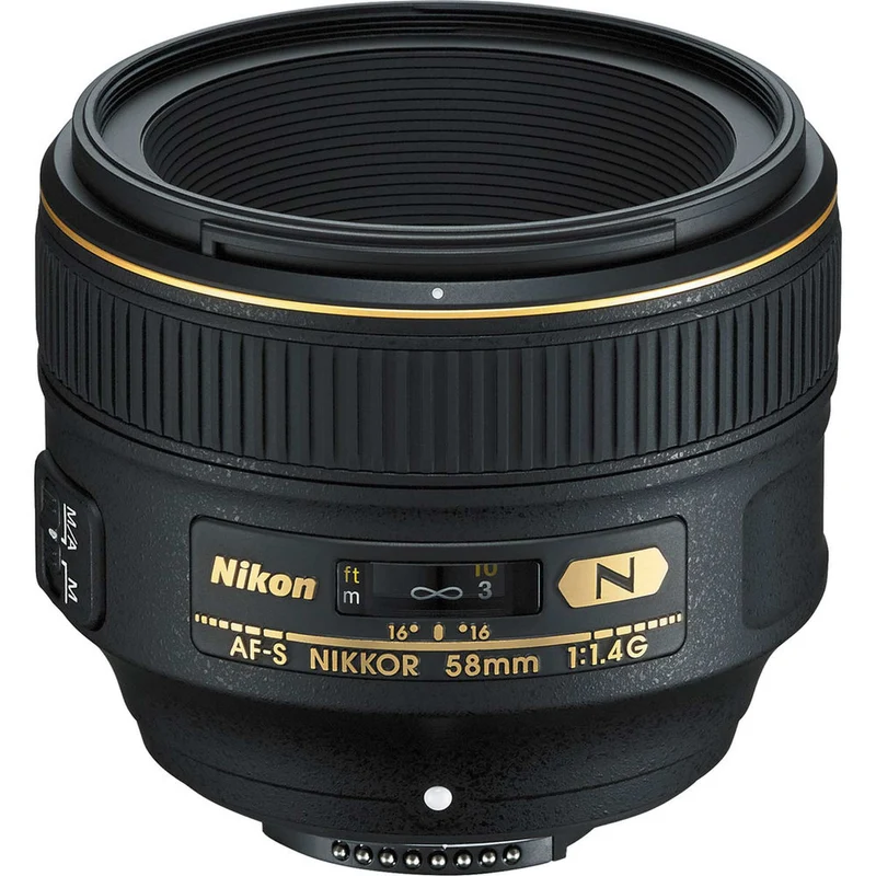 Nikon AF-S 58mm f/1.4G Compact Prime Lens (2210) Intl Model Bundle