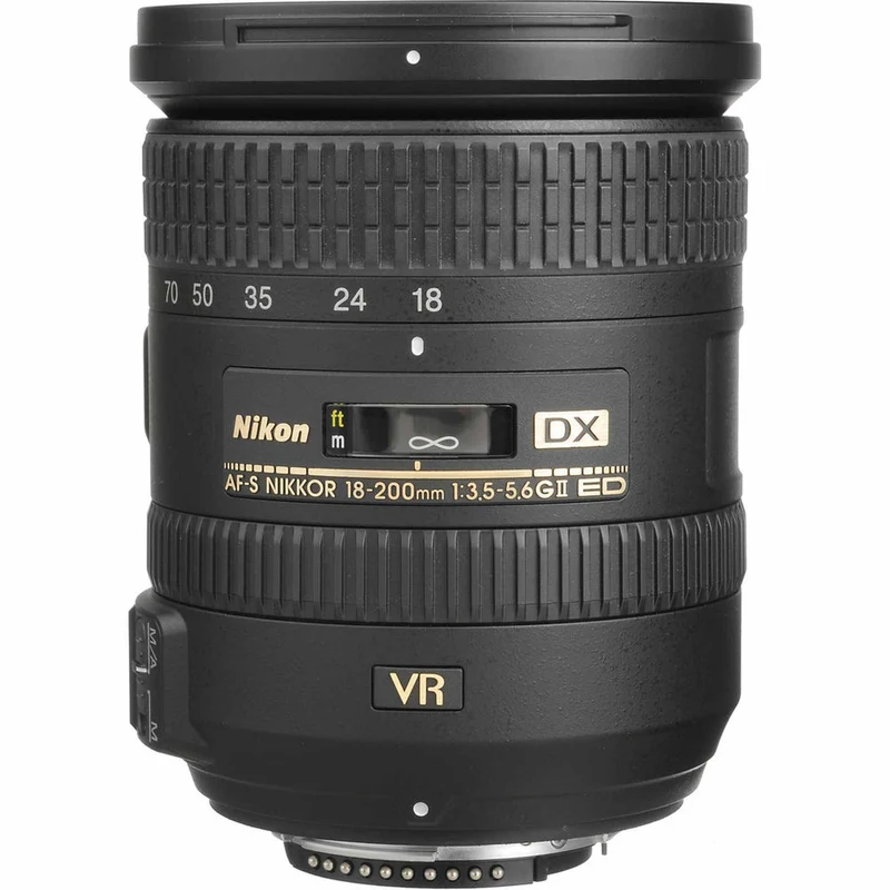 Nikon AF-S DX 18-200mm f/3.5-5.6G VR II Lens (2192) Intl Model Bundle