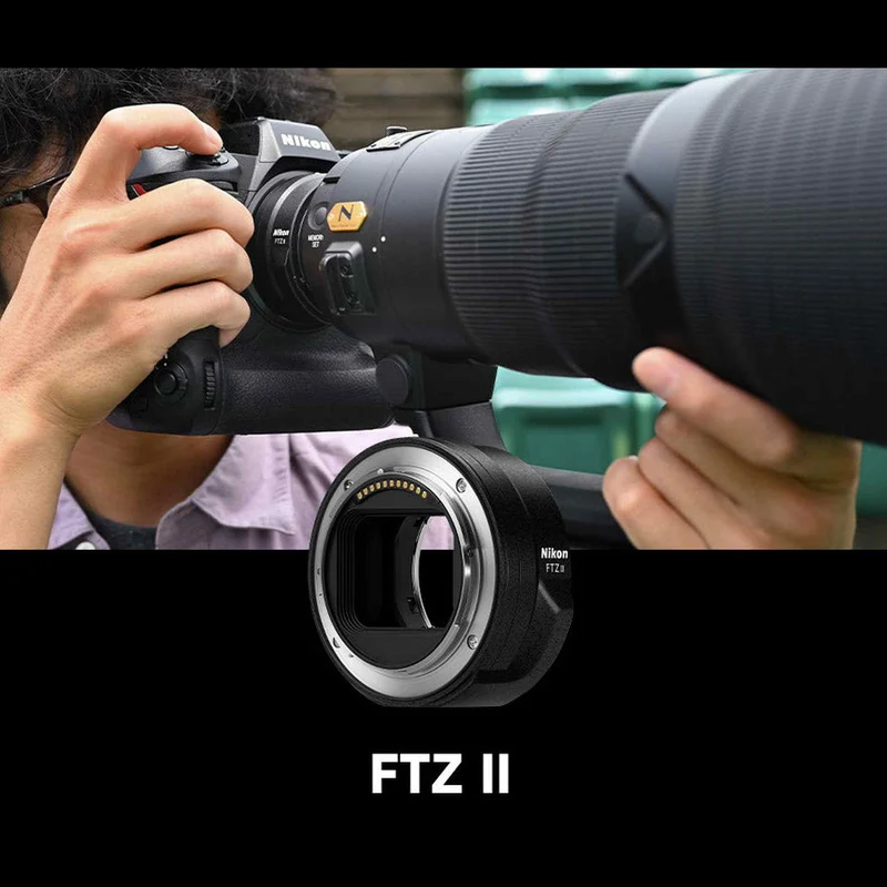 Nikon FTZ II Lens Mount Adapter for Z-Lens (4264) Intl Model Bundle + SD Card