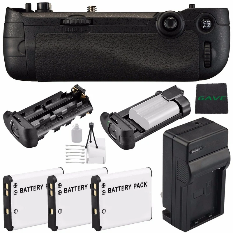 Nikon MB-D16 Multi Battery Power Pack for D750 (Certified Refurbished) + EN-EL15 Replacement Li-on Battery + Microfiber