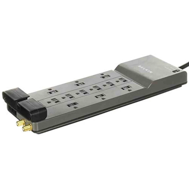 Belkin 12-Outlet Surge Protector with Phone/Coax Protection, 8 ft. Cord