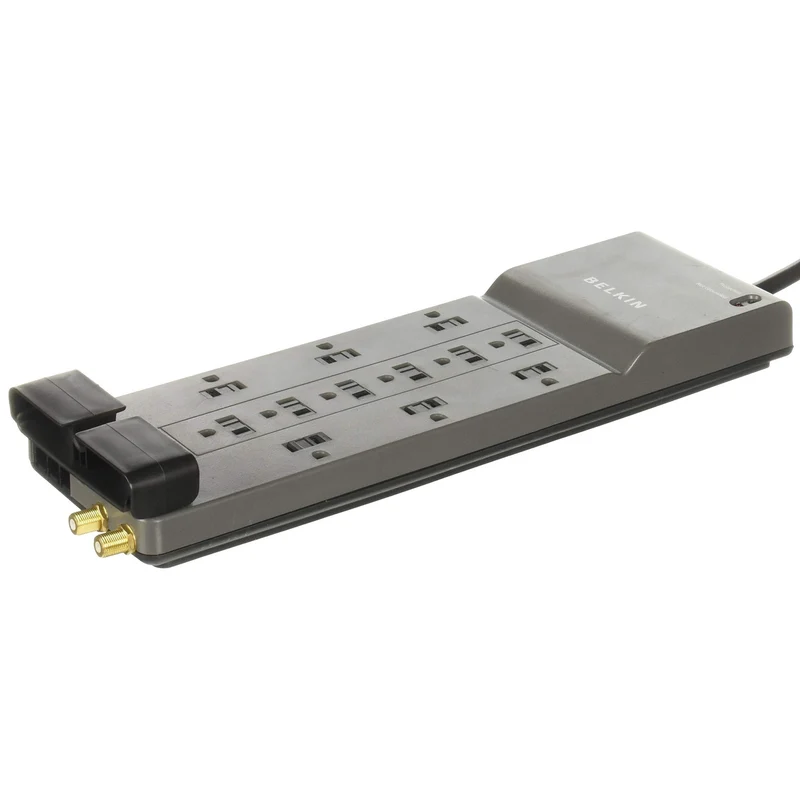 Belkin 12-Outlet Surge Protector with Phone/Coax Protection, 8 ft. Cord