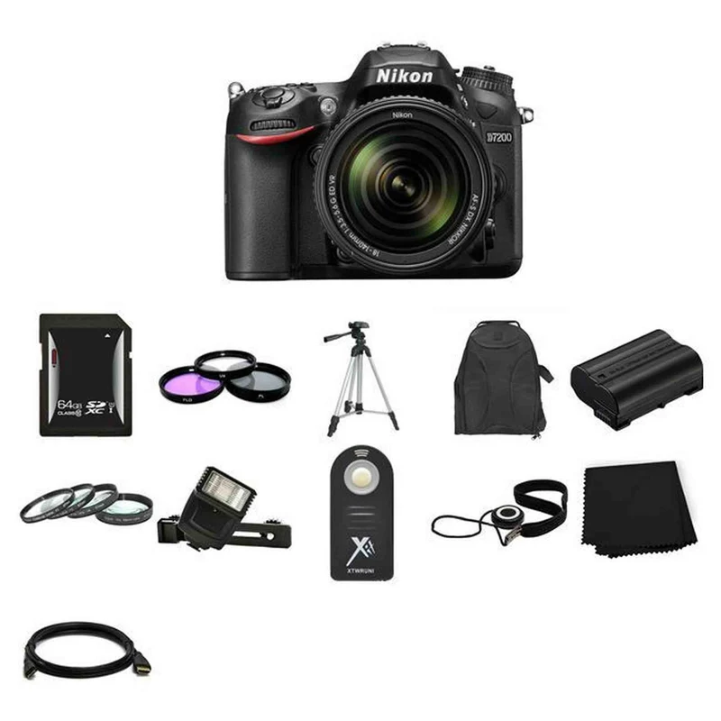 Nikon D7200 Digital SLR Camera w/18-140mm Lens 64GB Bundle