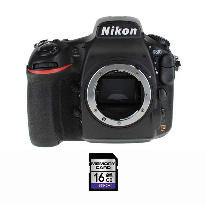 Nikon D810 DSLR Camera w/16GB SDHC Card Bundle