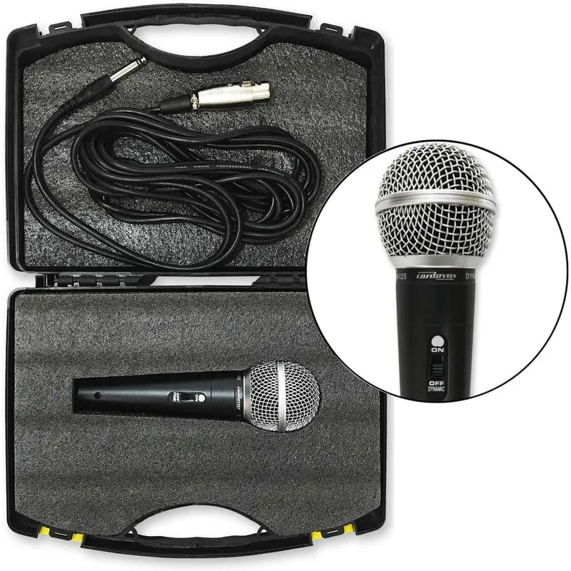 Dynamic Microphone Compatible With Interface. Set Comes With Cable & Case. Hyper Cardioid Mic With Tone Quality And On Off Switch
