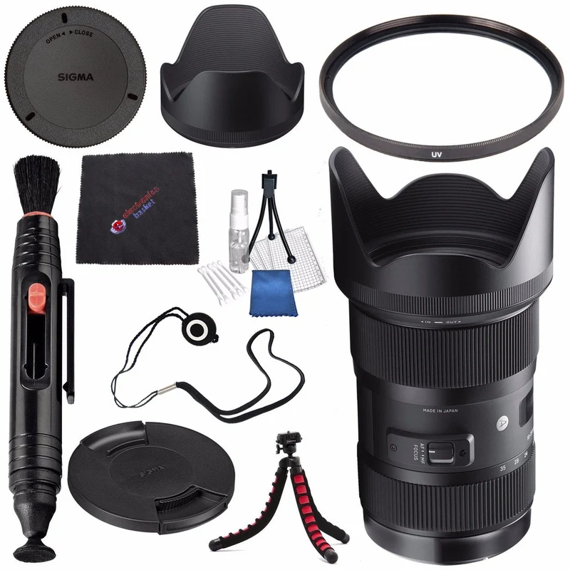 Sigma 18-35mm f/1.8 DC HSM Art Lens for Nikon F #210306 + Lens Pen Cleaner + Microfiber Cleaning Cloth + Lens Capkeeper + Deluxe Cleaning Kit Bundle