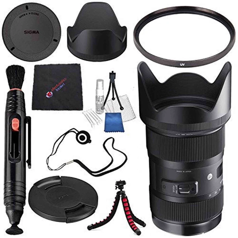 Sigma 18-35mm f/1.8 DC HSM Art Lens for Nikon F #210306 + Lens Pen Cleaner + Microfiber Cleaning Cloth + Lens Capkeeper + Deluxe Cleaning Kit Bundle