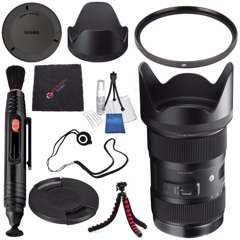 Sigma 18-35mm f/1.8 DC HSM Art Lens for Nikon F #210306 + Lens Pen Cleaner + Microfiber Cleaning Cloth + Lens Capkeeper + Deluxe Cleaning Kit Bundle