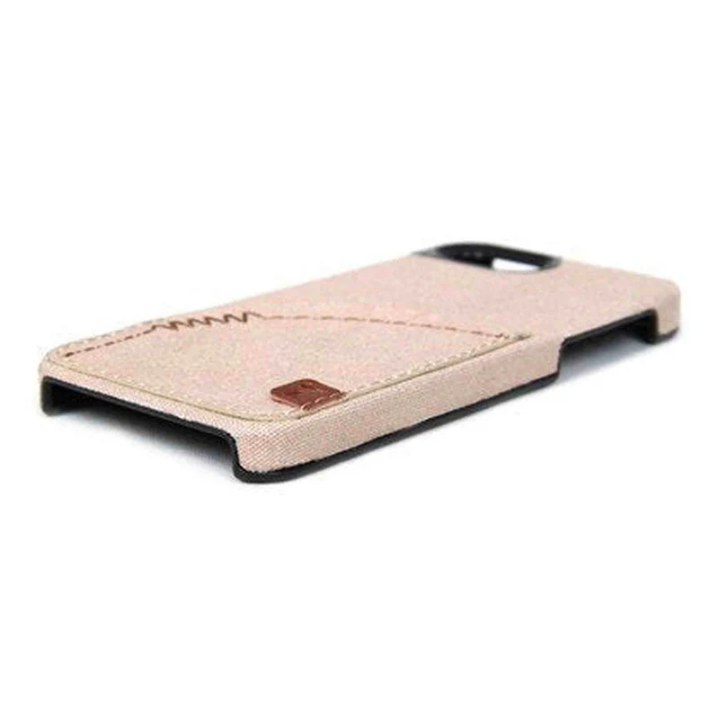 The Joy Factory Denim Premium Denim Hardshell Case with Pocket for iPhone5/5S, CSD112 (Khaki)