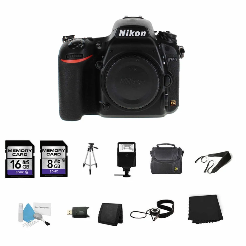 Nikon D7500 DSLR Camera (Body Only) 24GB Bundle
