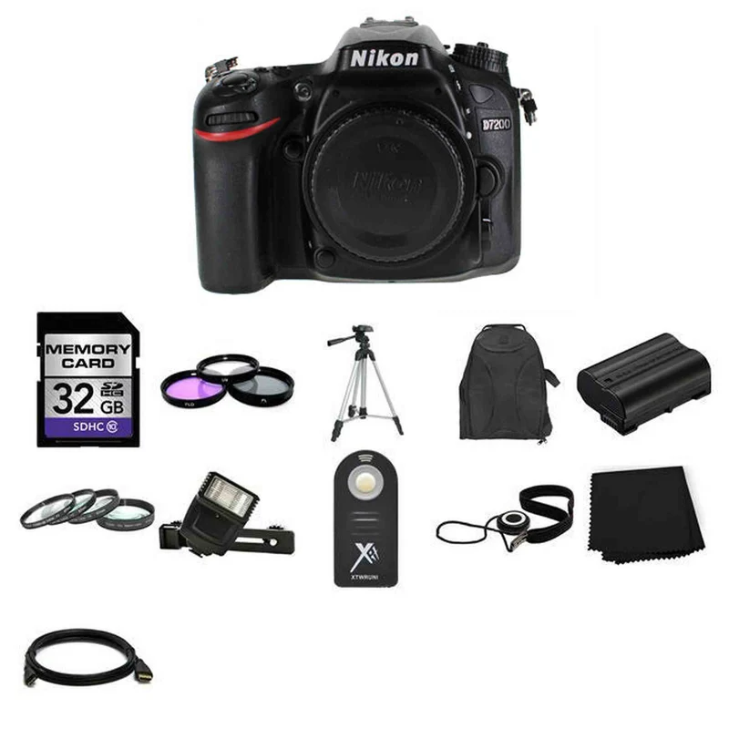 Nikon D7200 Digital SLR Camera w/18-140mm Lens 32GB Bundle