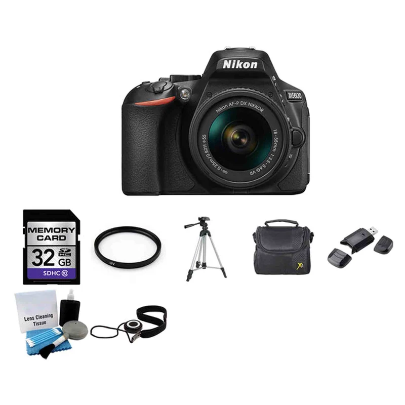 Nikon D5600 Digital SLR Camera w/18-55mm Lens 32GB Bundle