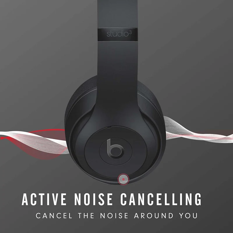 Beats Studio3 Wireless Noise Cancelling Over-Ear Headphones Matte Black (Latest Model)