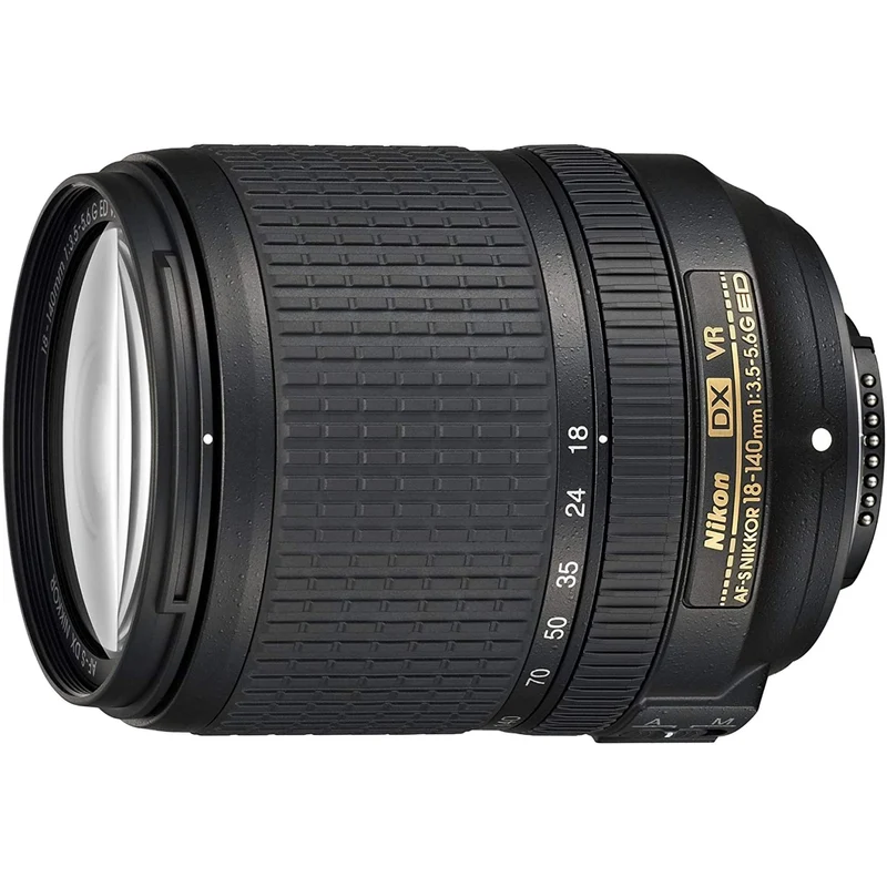 Nikon AF-S DX 18-140mm f/3.5-5.6G ED VR Lens (2213) Intl Model Bundle