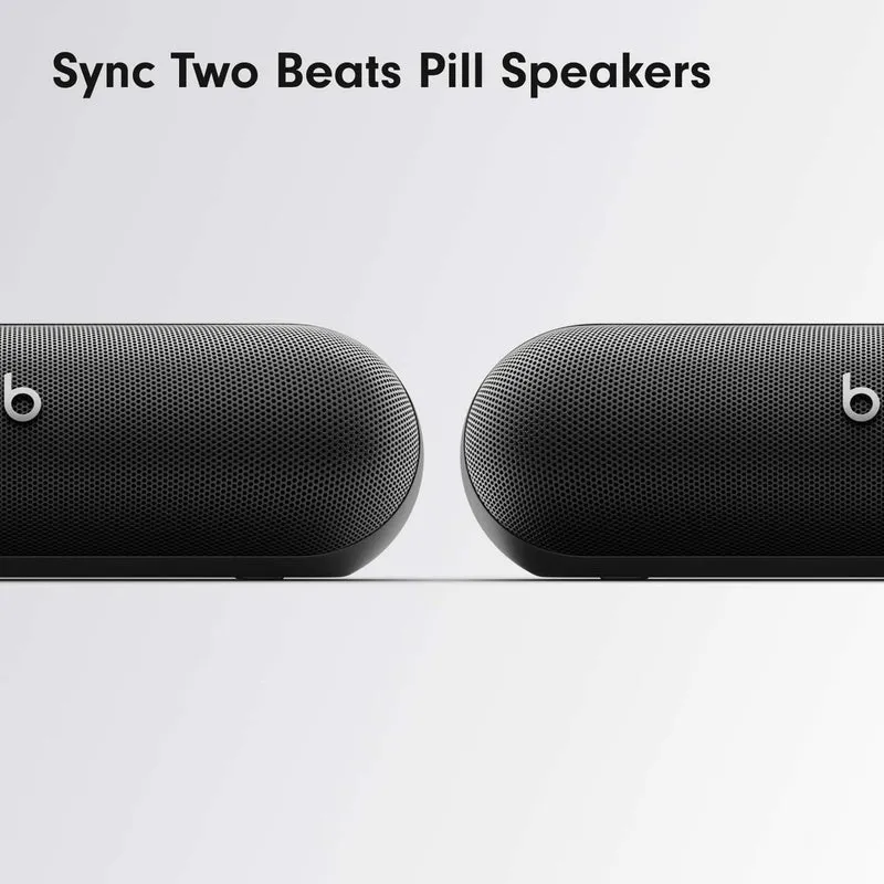 Beats Pill - Wireless Bluetooth Speaker and Portable Charger via USB-C - Up to 24 Hours Battery Life, IP67 Water Resistant, Apple & Android Compatible, Built-in Microphone - Matte Black
