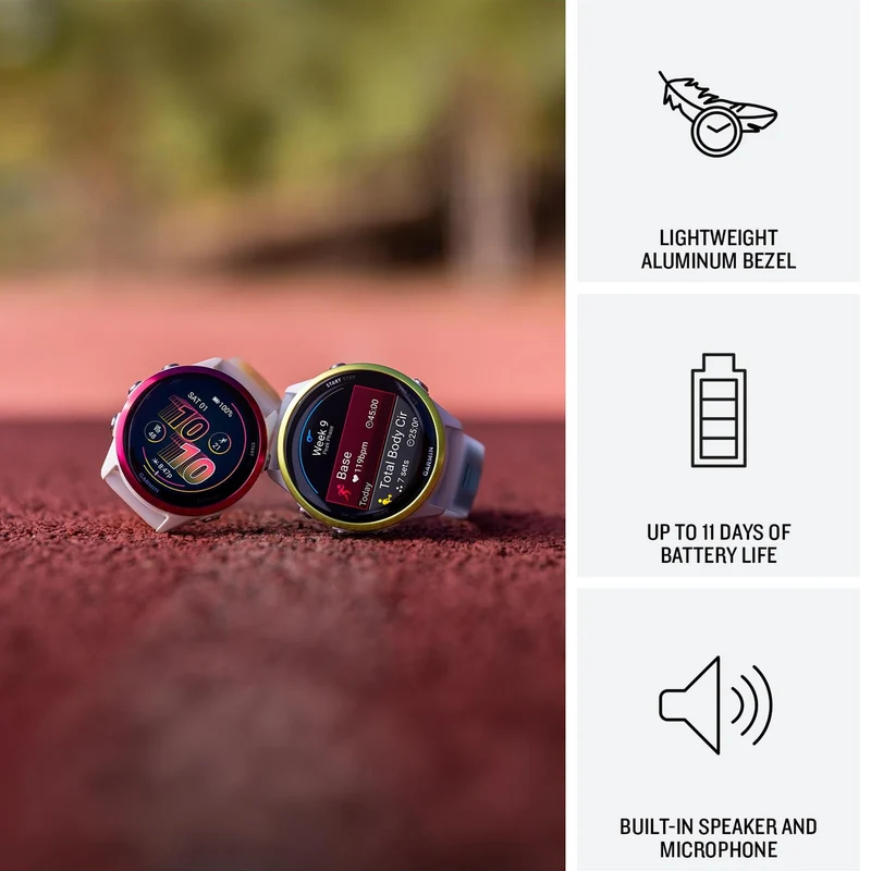 Garmin® Forerunner® 570, 47mm, Advanced GPS Running and Triathlon Smartwatch, AMOLED Display, Training and Recovery Features, Indigo Aluminum with Translucent Imperial Purple/Indigo Band