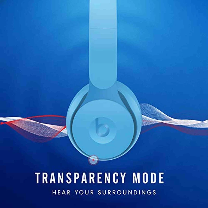 Beats Solo Pro Wireless Noise Cancelling Bluetooth On-Ear Headphones -Light Blue