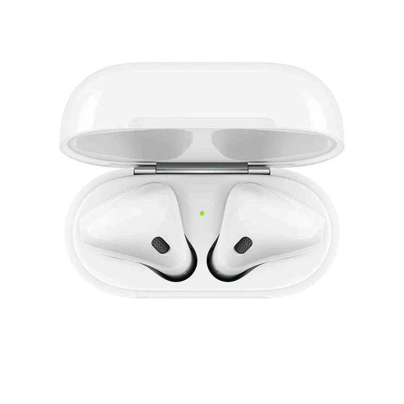 Apple AirPods with Charging Case (2nd Gen) Bundle with Velcro Cable Ties + USB Wall & Car Charger