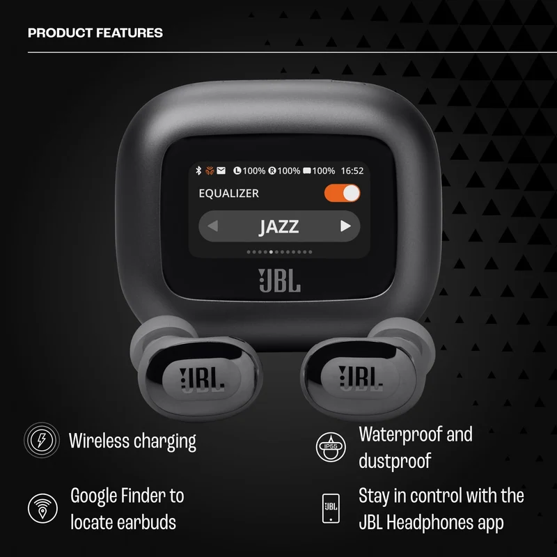 JBL Live Buds 3 - True Wireless Noise-Cancelling Bud-Type Earbuds (Silver)