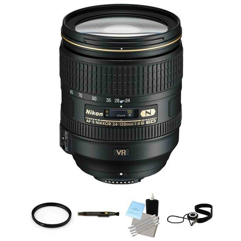 Nikon AF-S NIKKOR 24-120mm f/4G ED VR Zoom Lens Photography Bundle