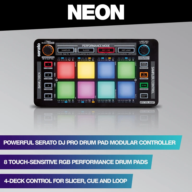 Reloop Neon USB Modular Pad Controller for Serato DJ