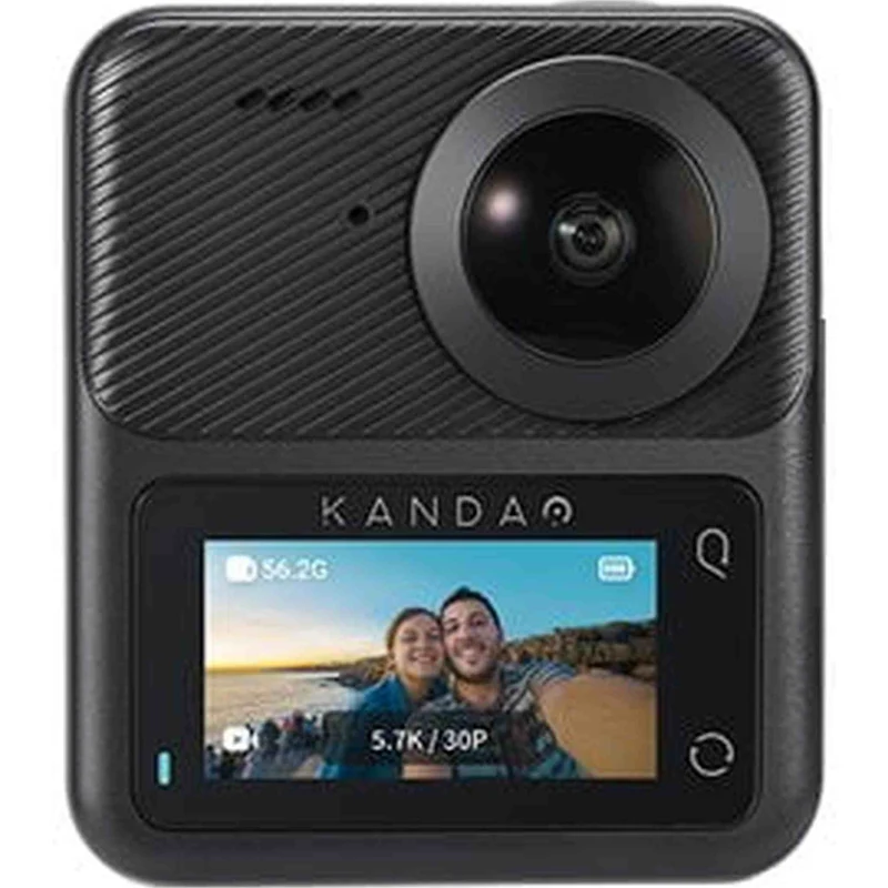 KanDao QooCam 3 360Panoramic Action Camera, 5.7K 62MP Video Camera, Dual 1/1.55" Sensors F1.6 Larger Aperture Vlog Camera, 60fps Flawless Video Camera, Waterproof, Stabilization Outdoor Camera