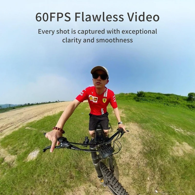 KanDao QooCam 3 360 Action Camera, 5.7K 62MP 360 Sports Camera, Dual 1/1.55" Sensors Larger Aperture Camera, 60fps Flawless Video Camera, Outdoor Stabilization Waterproof Night Shot, Travel Combo
