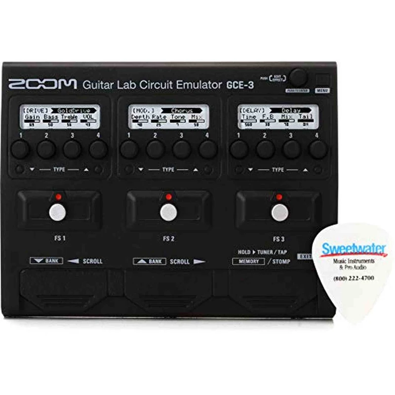Zoom GCE-3 Guitar Lab Circuit Emulator, Compact USB Audio Interface for Emulation of Zoom Effects Processors Using Guitar Lab Software