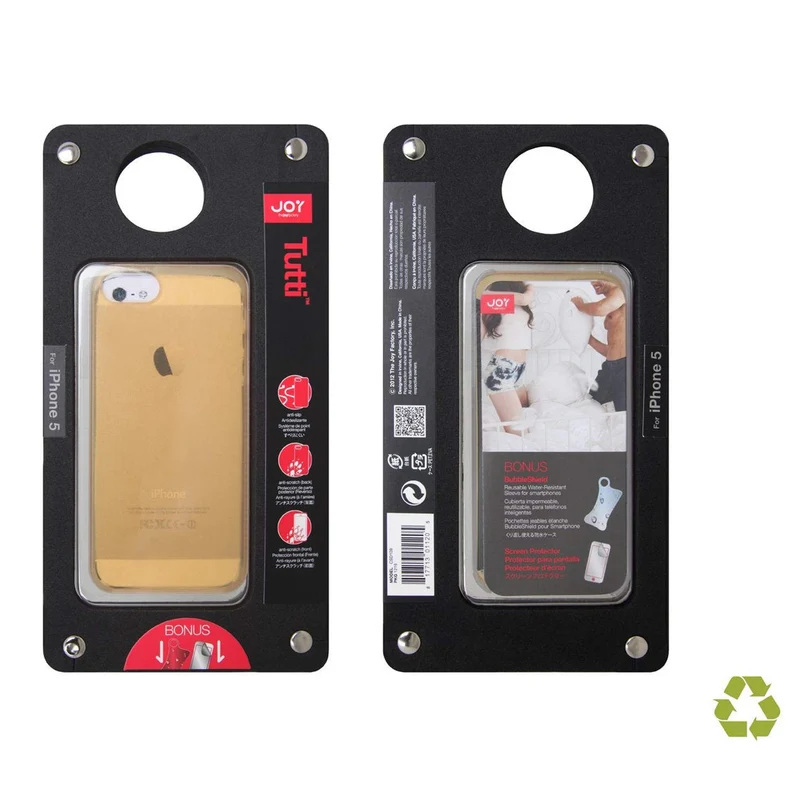 The Joy Factory Tutti Ultra-Slim Hardshell Case for iPhone5/5S, CSD107 (Yellow/White)