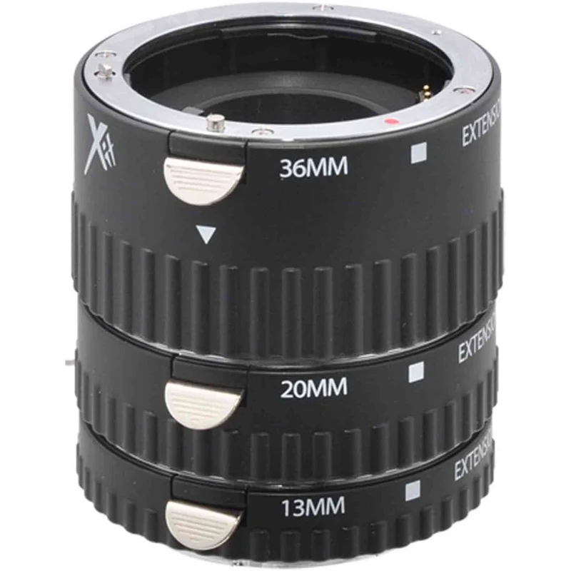 Xit XTETS Auto Focus Macro Extension Tube Set for Sony SLR Cameras (Black)